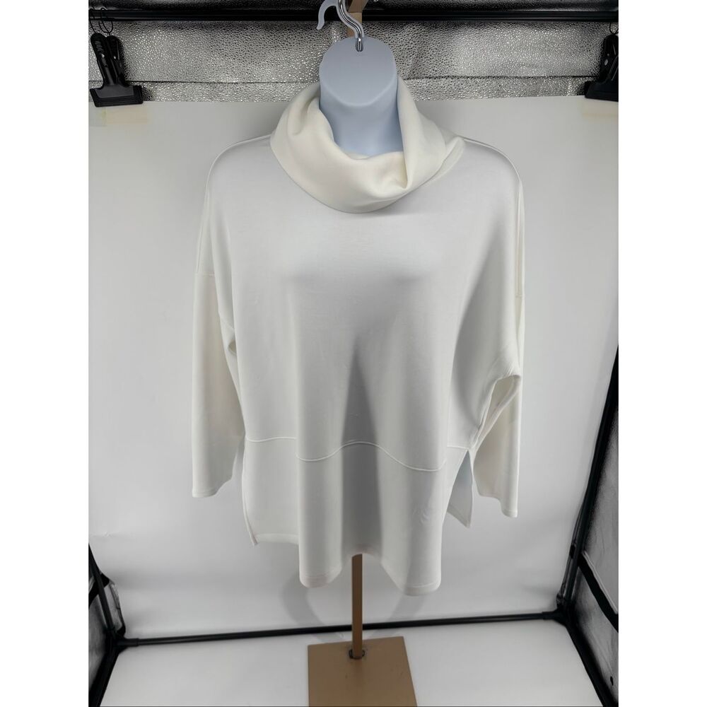 Spanx Air Essentials Turtleneck Tunic 3X White Oversized Pullover Soft Luxe - Picture 9 of 12